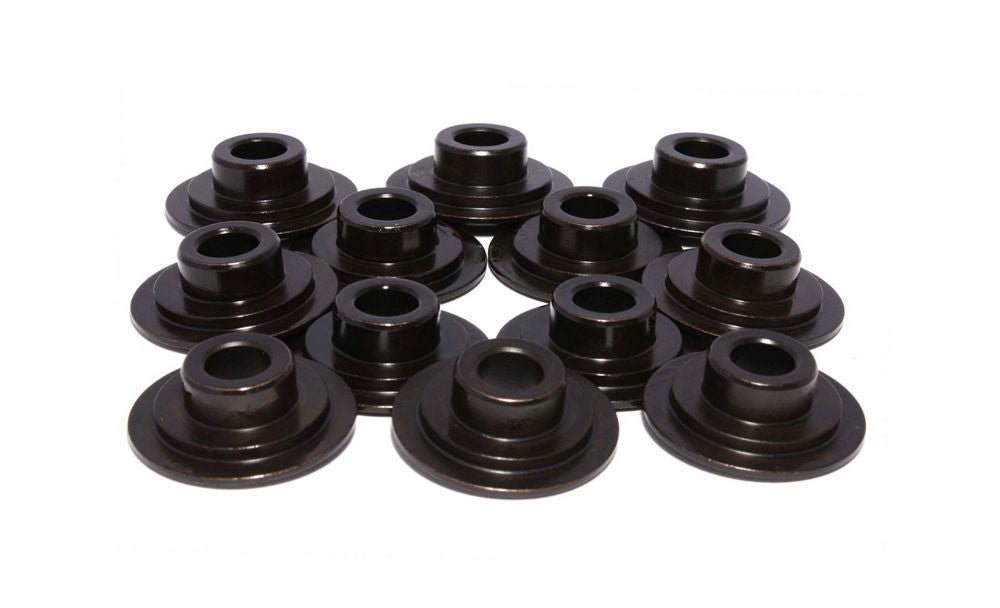 Valve Spring Retainer - Super Lock - 10 Degree - 1.065 in / 0.700 in OD Steps - 1.437-1.500 in Dual Spring - Chromoly - Black Oxide - Set of 12
