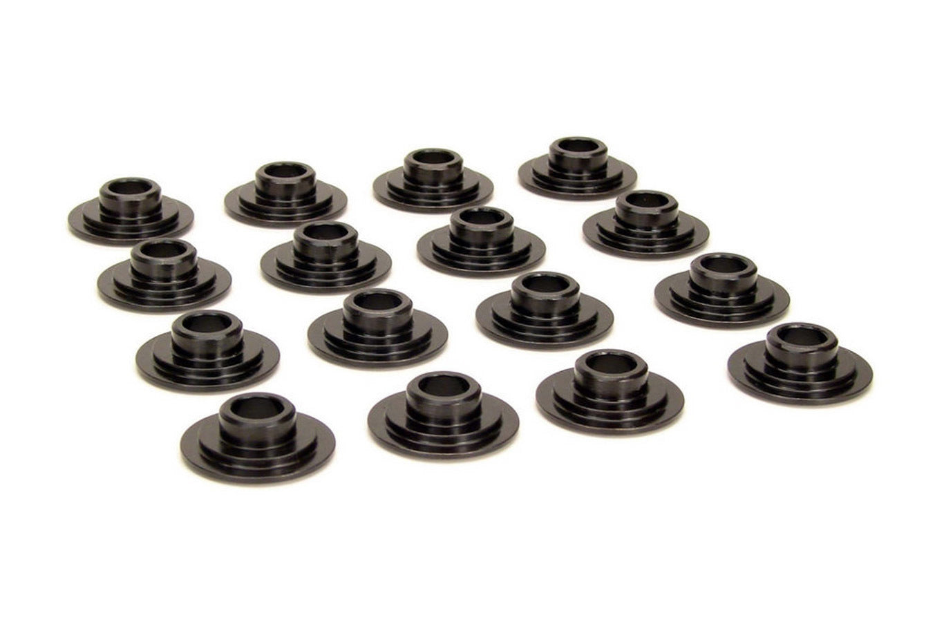 Valve Spring Retainer - Super Lock - 10 Degree - 1.065 in / 0.700 in OD Steps - 1.437-1.500 in Dual Spring - Chromoly - Black Oxide - Set of 16