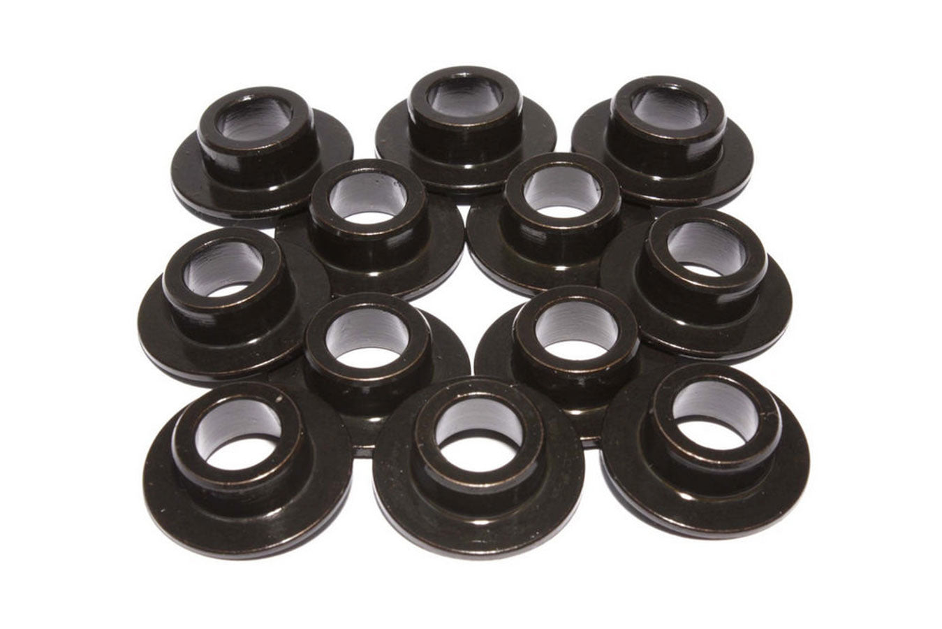 Valve Spring Retainer - 7 Degree - 0.640 in OD Step - 1.055 in Single Spring - Chromoly - Black Oxide - Set of 12