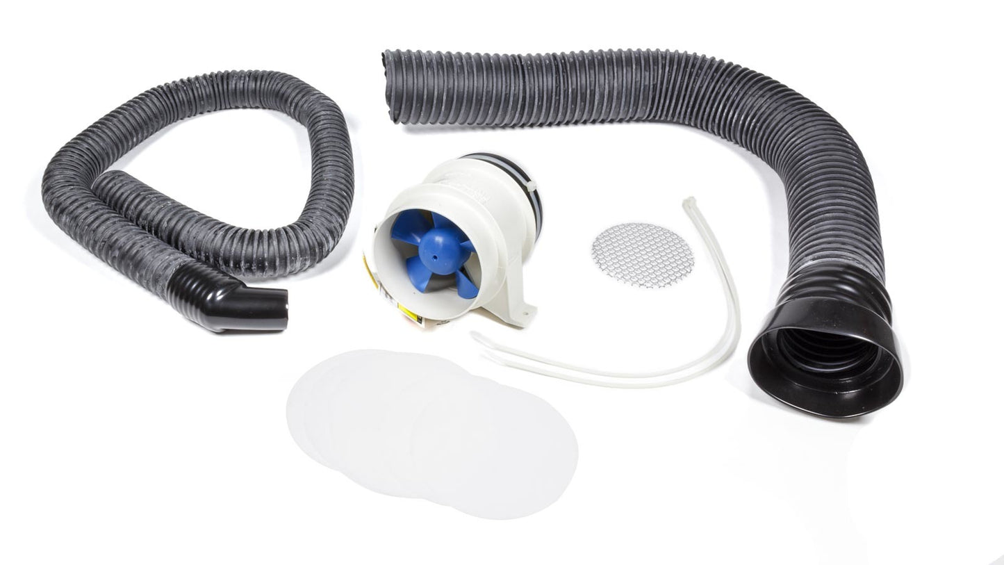Helmet Air System - Remote Mount - 8 ft Helmet Hose - 12V - 235 CFM - Kit
