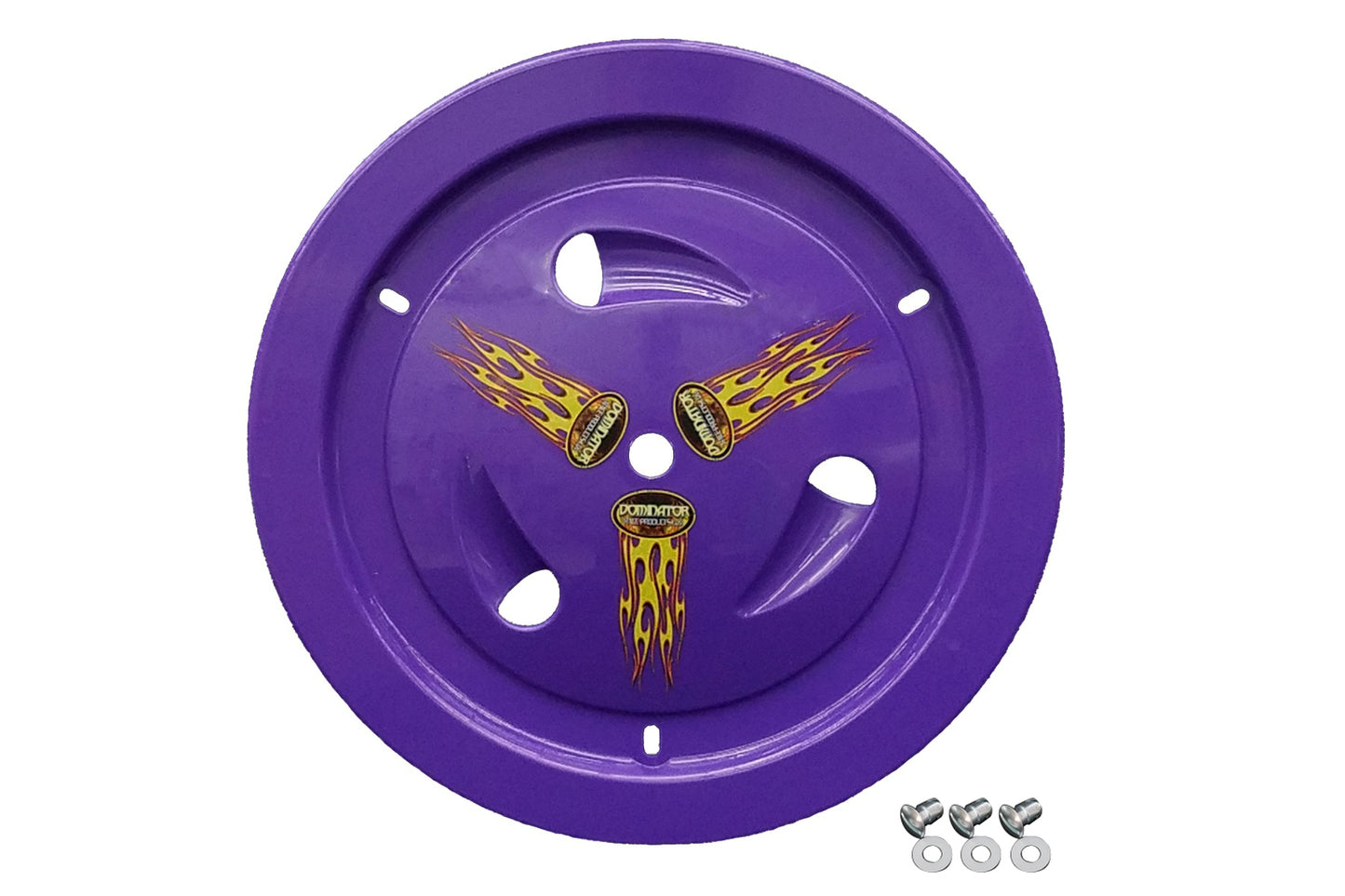 Mud Cover - Ultimate Real - Quick Turn Fasteners - Hardware Included - Vented - Cover Only - Plastic - Purple - 15 in Wheels - Each
