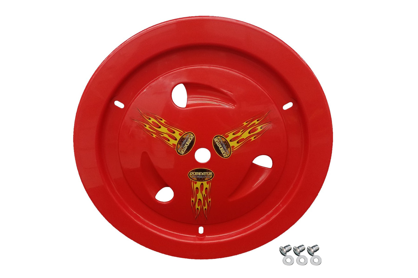 Mud Cover - Ultimate Real - Quick Turn Fasteners - Hardware Included - Vented - Cover Only - Plastic - Red - 15 in Wheels - Each