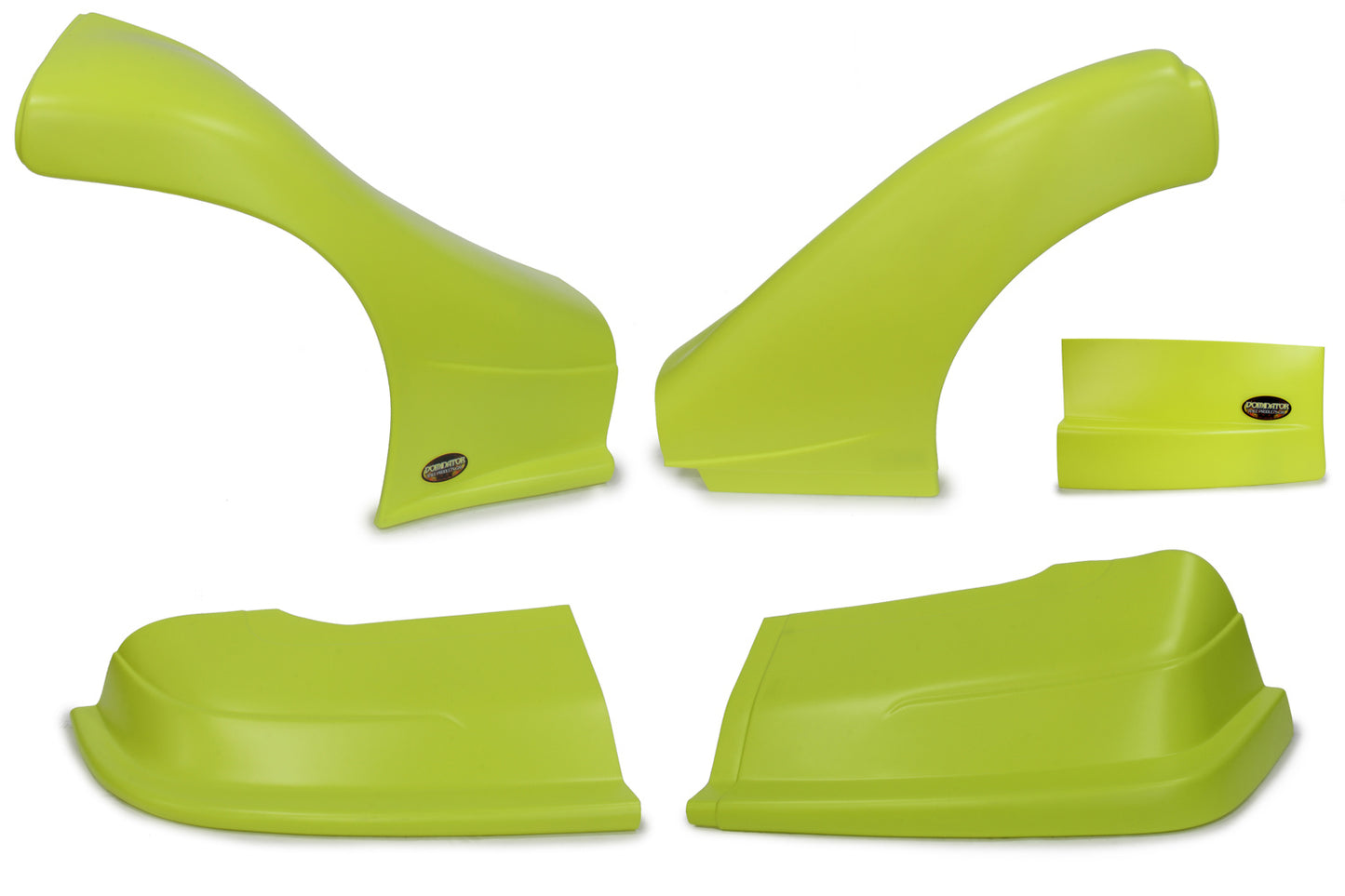 Nose - Dominator - Complete - Fenders Included - Plastic - Fluorescent Yellow - Dirt Late Model - Kit