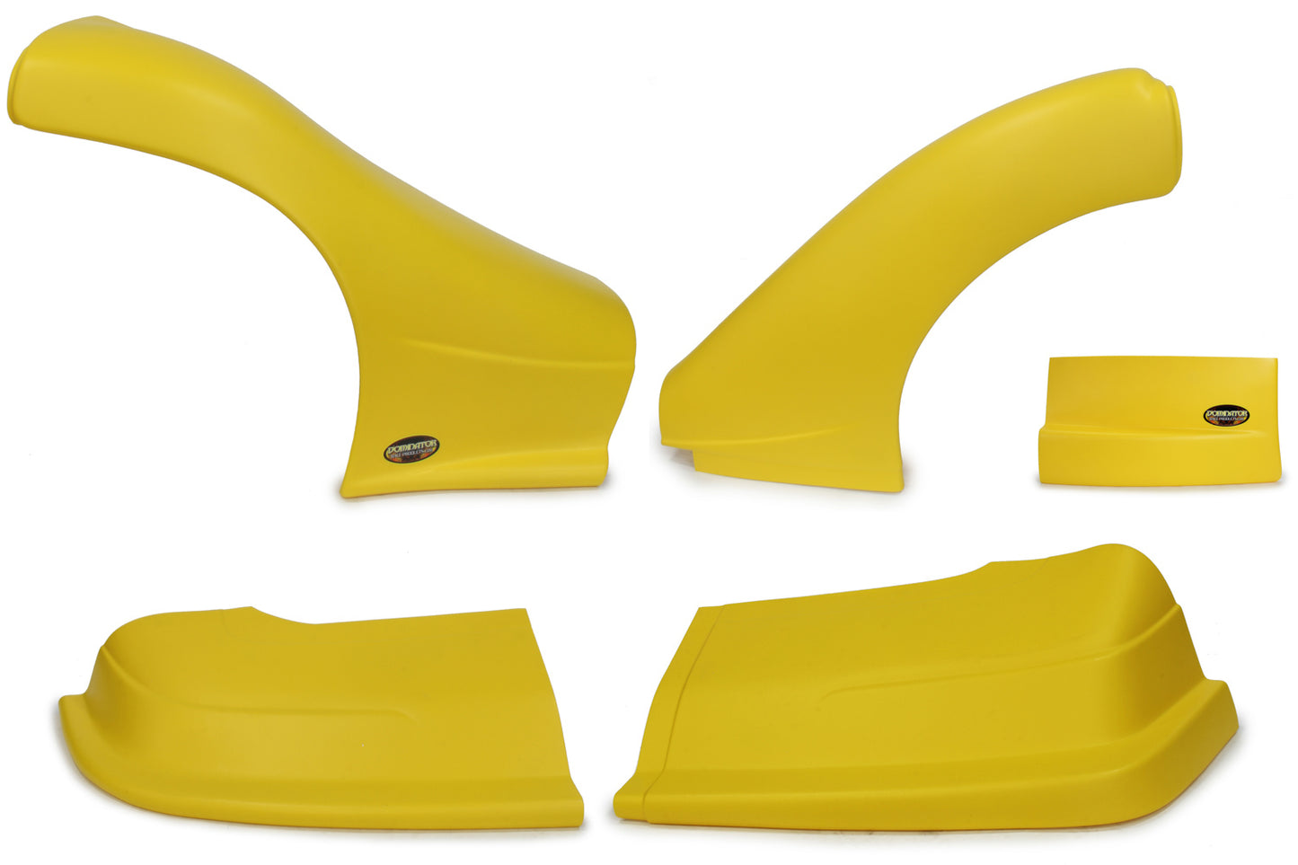 Nose - Dominator - Complete - Fenders Included - Plastic - Yellow - Dirt Late Model - Kit