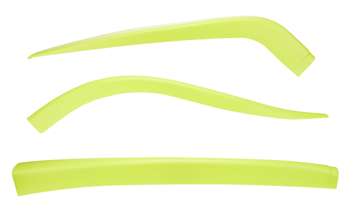 Air Valance - 3 Piece - Plastic - Fluorescent Yellow - Dirt Late Model - Kit