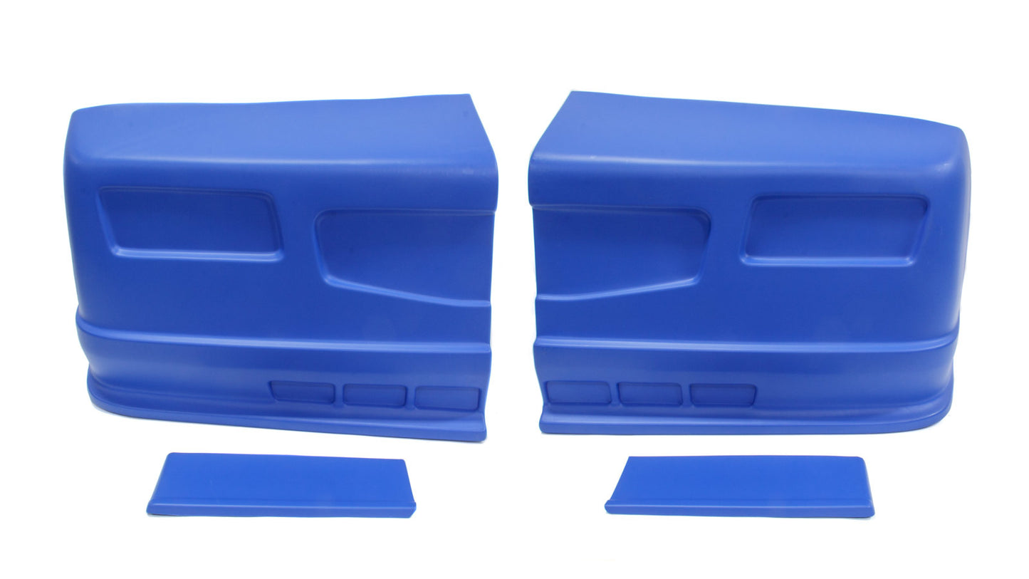 Nose - Dominator SS - Complete - Fender Extensions Included - Plastic - Blue - Universal - Street Stock - Kit