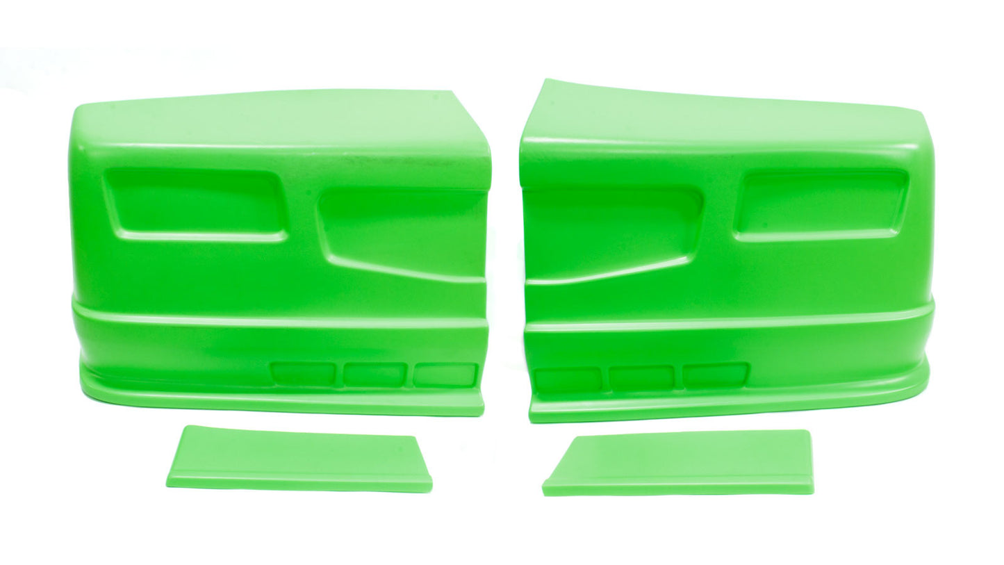 Nose - Dominator SS - Complete - Fender Extensions Included - Plastic - Xtreme Green - Universal - Street Stock - Kit