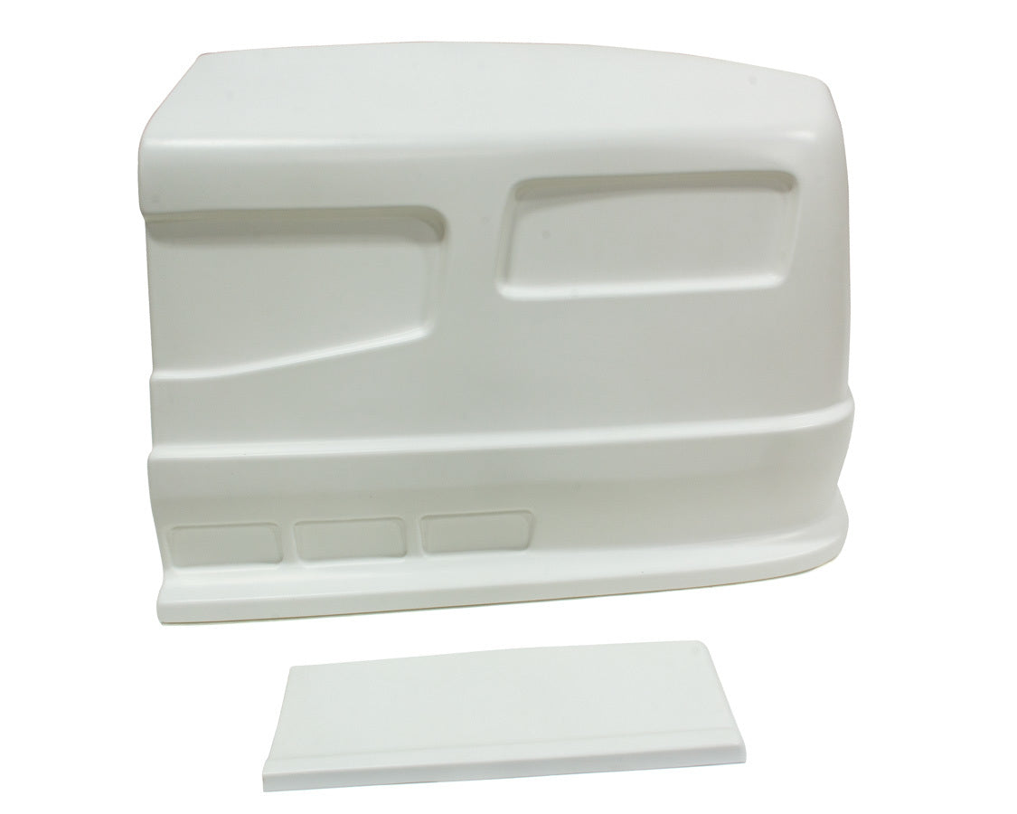 Nose - Dominator SS - Driver Side - Fender Extension Included - Plastic - White - Universal - Street Stock - Kit
