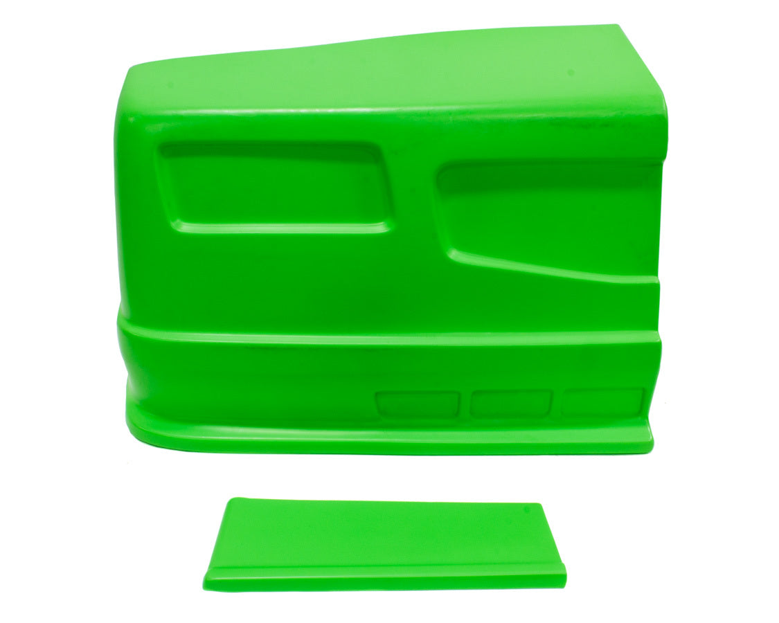 Nose - Dominator SS - Passenger Side - Fender Extension Included - Plastic - Xtreme Green - Universal - Street Stock - Kit