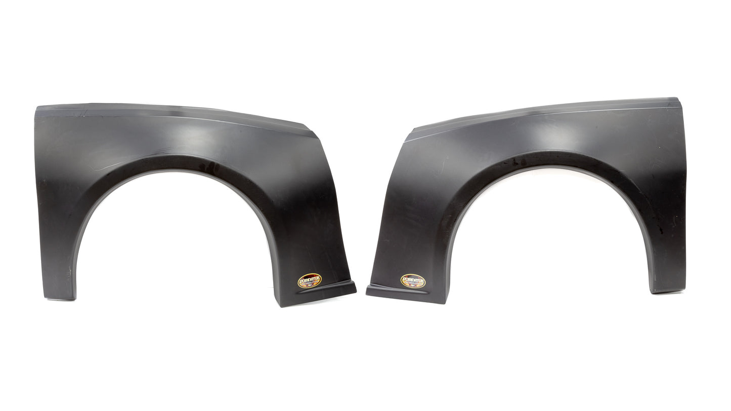 Fenders - Driver / Passenger Sides - Plastic - Black - Street Stock - Pair