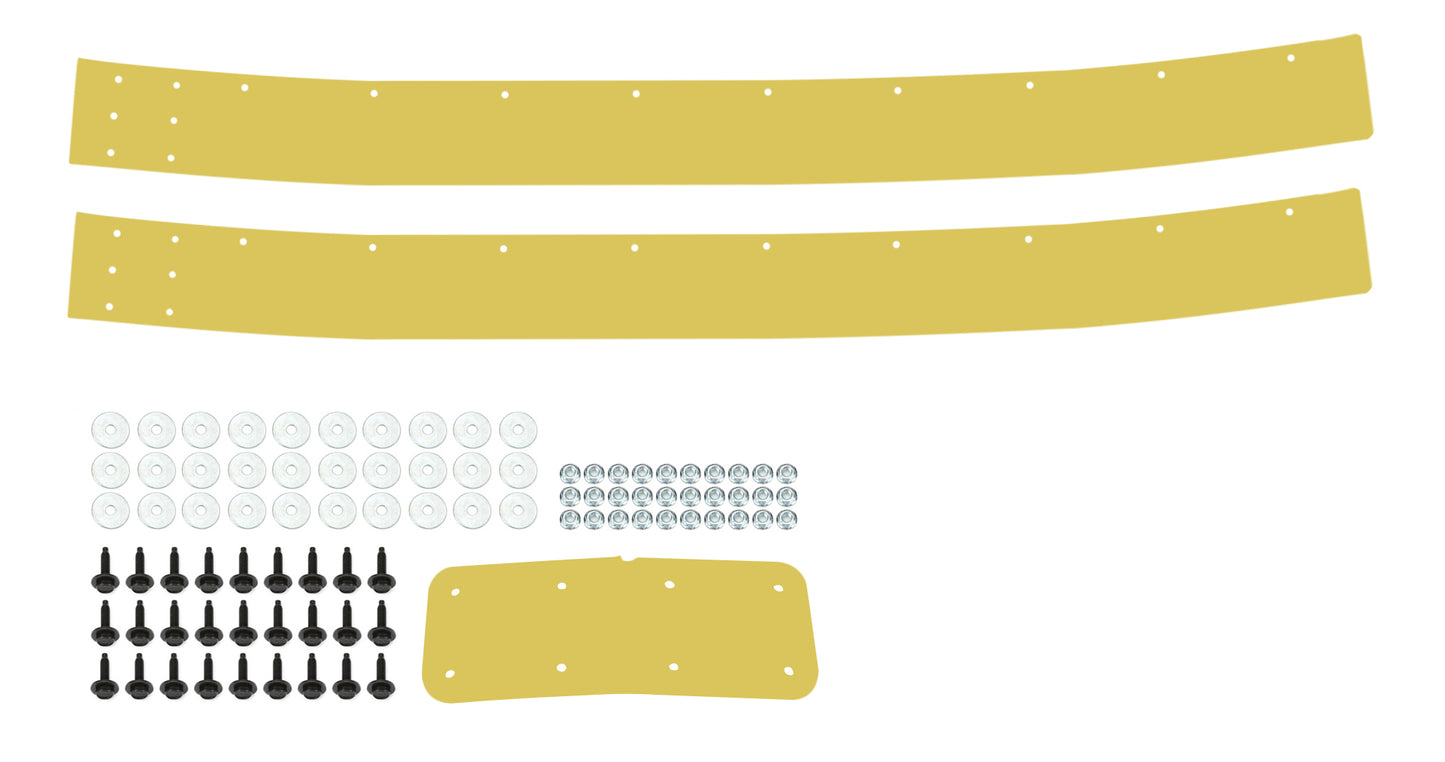 Air Valance - 2-Piece - Plastic - Yellow - Street Stock - Kit