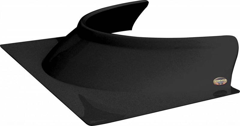 Cockpit Deflector - 4.5 in Height - 19.75 in Long x 28.25 in Wide - Plastic - Black - Dirt Late Model - Each