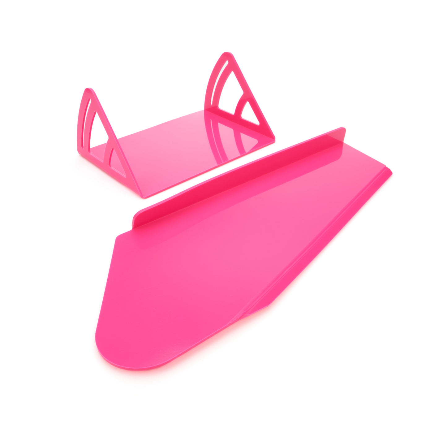 Spoiler - 12 x 8 in - Crush Panel - Plastic - Pink - Dirt Late Model - Kit