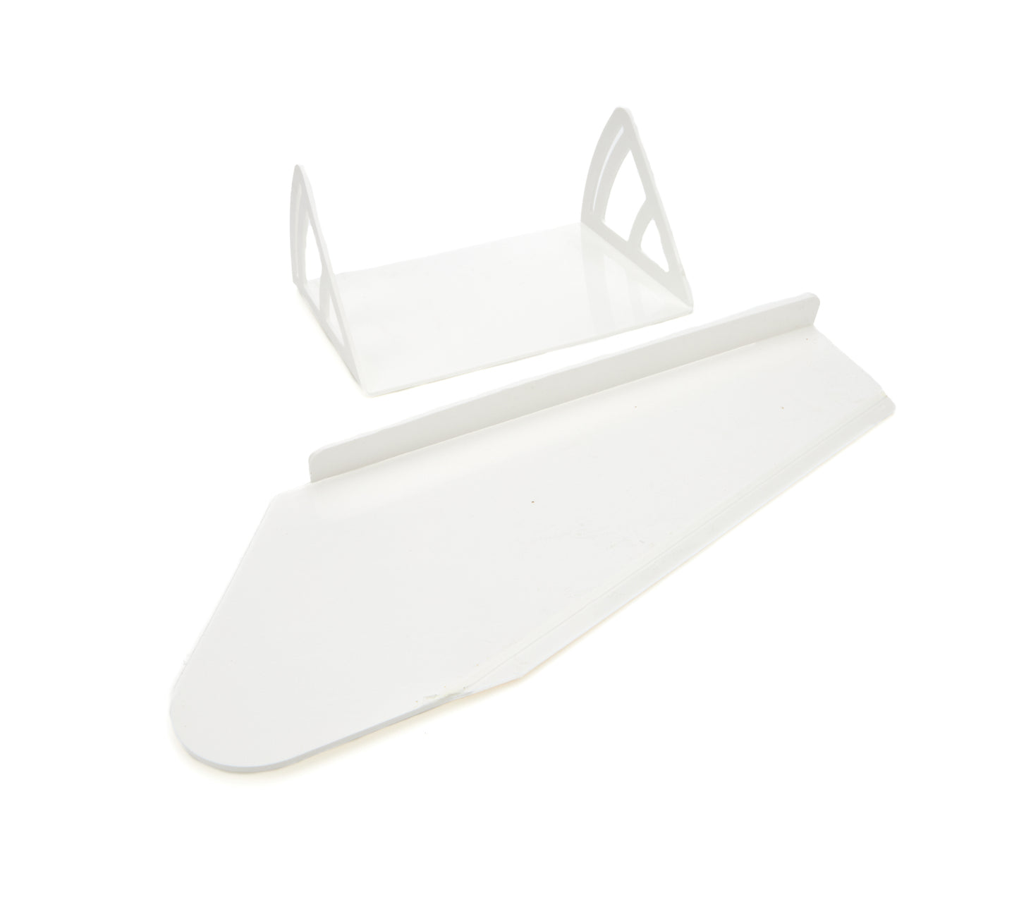 Spoiler - 12 x 8 in - Crush Panel - Plastic - White - Dirt Late Model - Kit