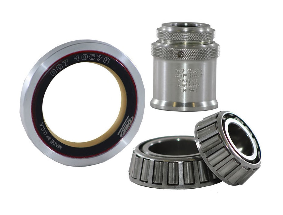 Wheel Bearing Kit - Low Drag - Inner and Outer - Air Gap Seal / Spacer - 2 in Pin 5x5 Hubs - GM Impala Spindle - Kit