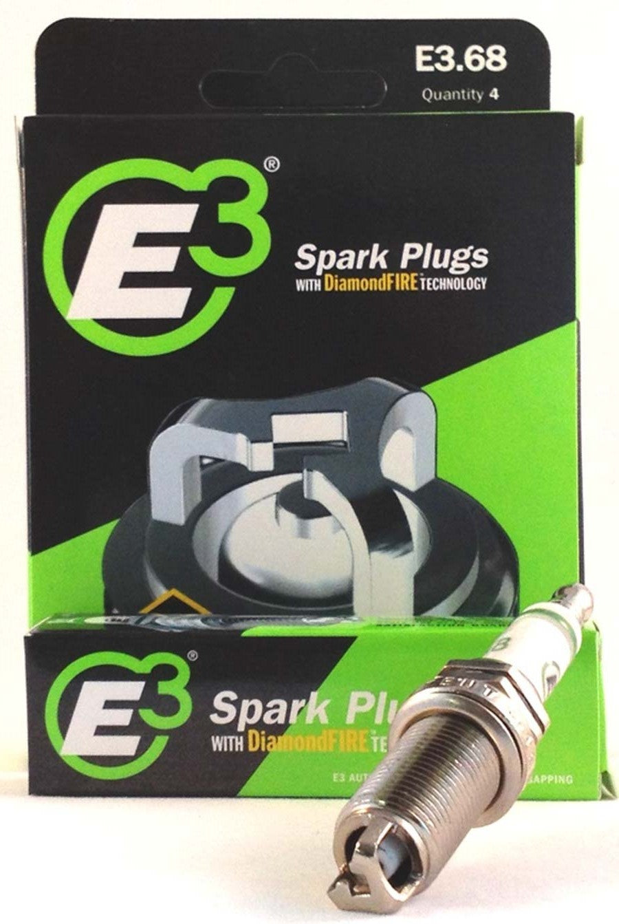 Spark Plug - Diamond Fire - 14 mm Thread - 1 in Reach - Gasket Seat - Resistor - Each