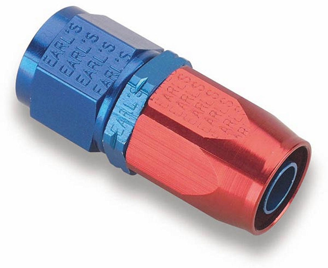 Fitting - Hose End - Auto-Fit - Straight - 8 AN Hose to 8 AN Female - Aluminum - Blue / Red Anodized - Each
