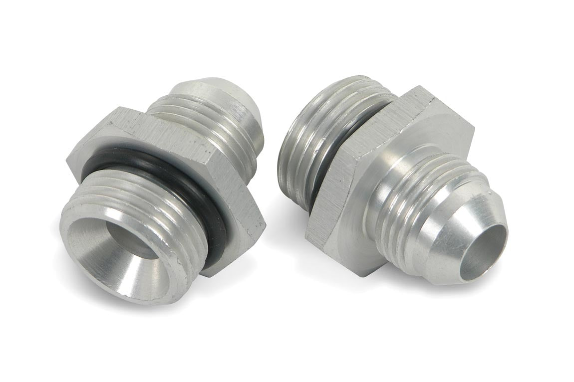 Fitting - Adapter - Straight - 6 AN Male to 10 AN Male O-Ring - Aluminum - Natural - Pair