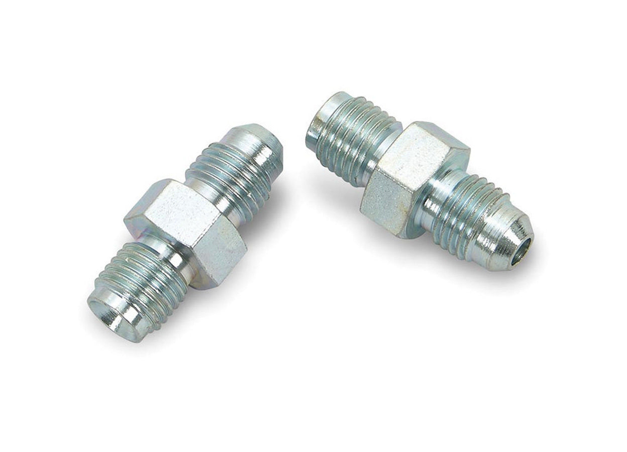 Fitting - Adapter - Straight - 4 AN Male to 7/16-20 in Inverted Flare Male - Steel - Natural - 1/4 in Hardline - Pair