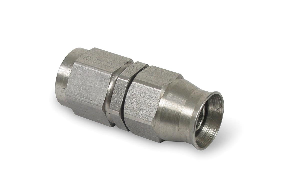Fitting - Hose End - Speed Seal - Straight - 3 AN Hose to 3 AN Female - Stainless - Natural - Each