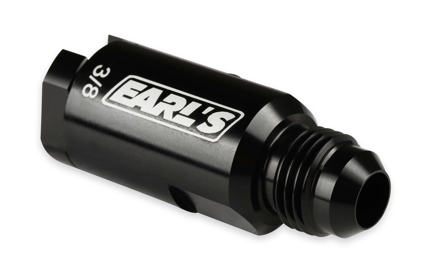 Fitting - Fuel Line Adapter - Straight - 3/8 in SAE Female Quick Disconnect to 6 AN Male - Aluminum - Black Anodized - Each