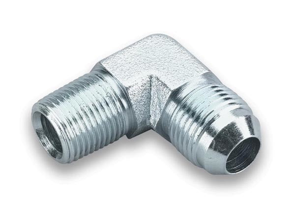 Fitting - Adapter - 90 Degree - 3 AN Male to 1/8 in NPT Male - Steel - Natural - Each