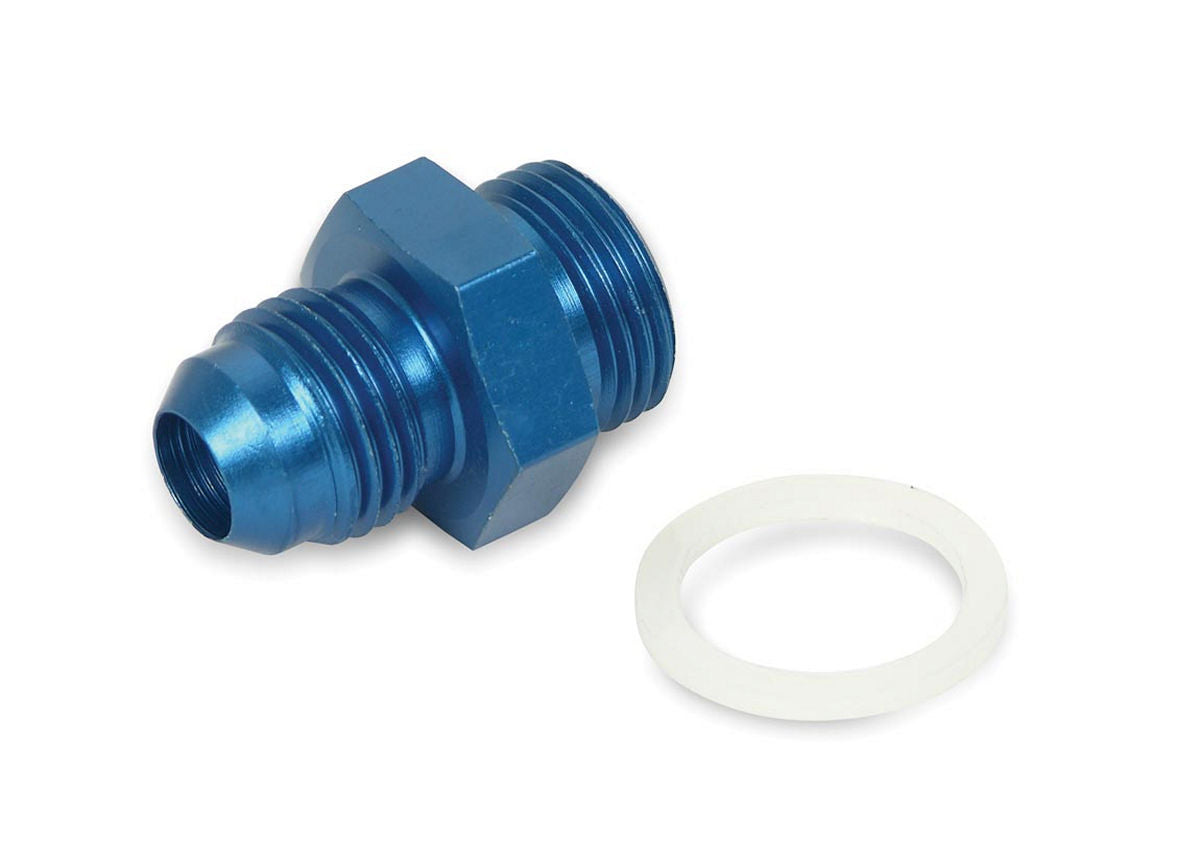 Fitting - Adapter - Straight - 6 AN Male to 5/8-20 in Male - Aluminum - Blue Anodized - Each