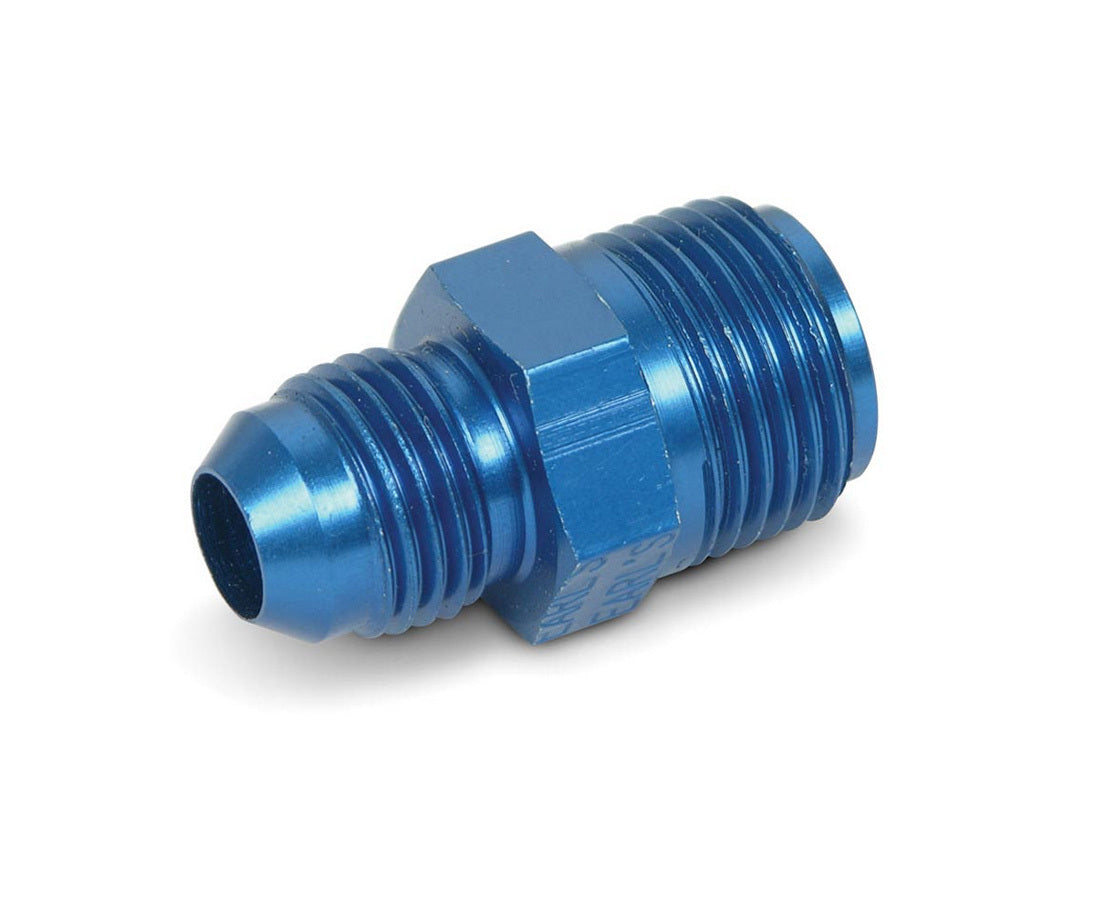 Fitting - Adapter - Straight - 6 AN Male to 11/16-18 in Inverted Flare Male - Aluminum - Blue Anodized - Each