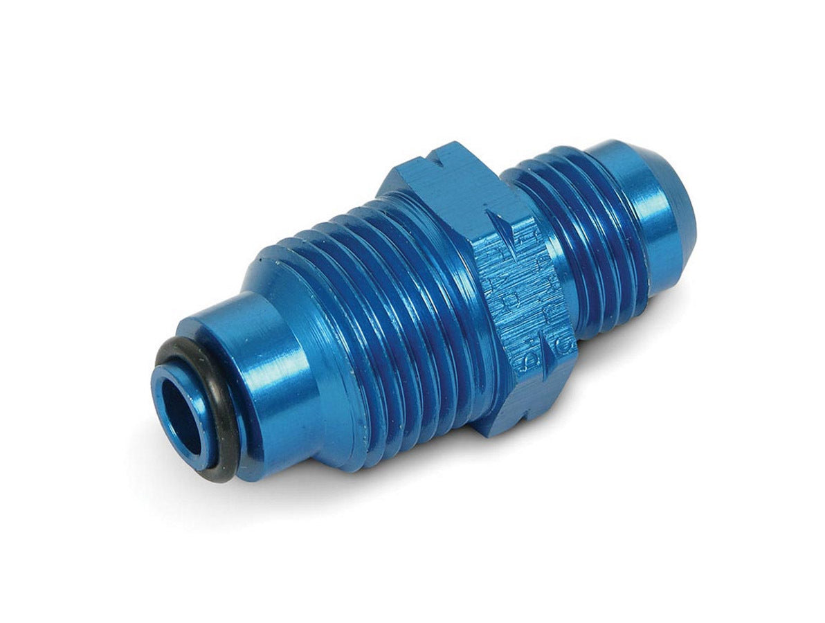 Fitting - Adapter - Straight - 6 AN Male to 18 mm x 1.50 Male O-Ring - Aluminum - Blue Anodized - Each
