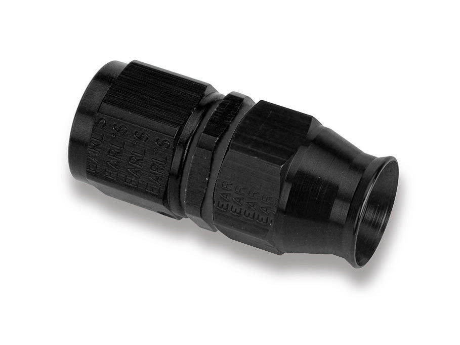Fitting - Hose End - Speed Seal - Straight - 6 AN Hose to 6 AN Female - Aluminum - Black Anodized - Each