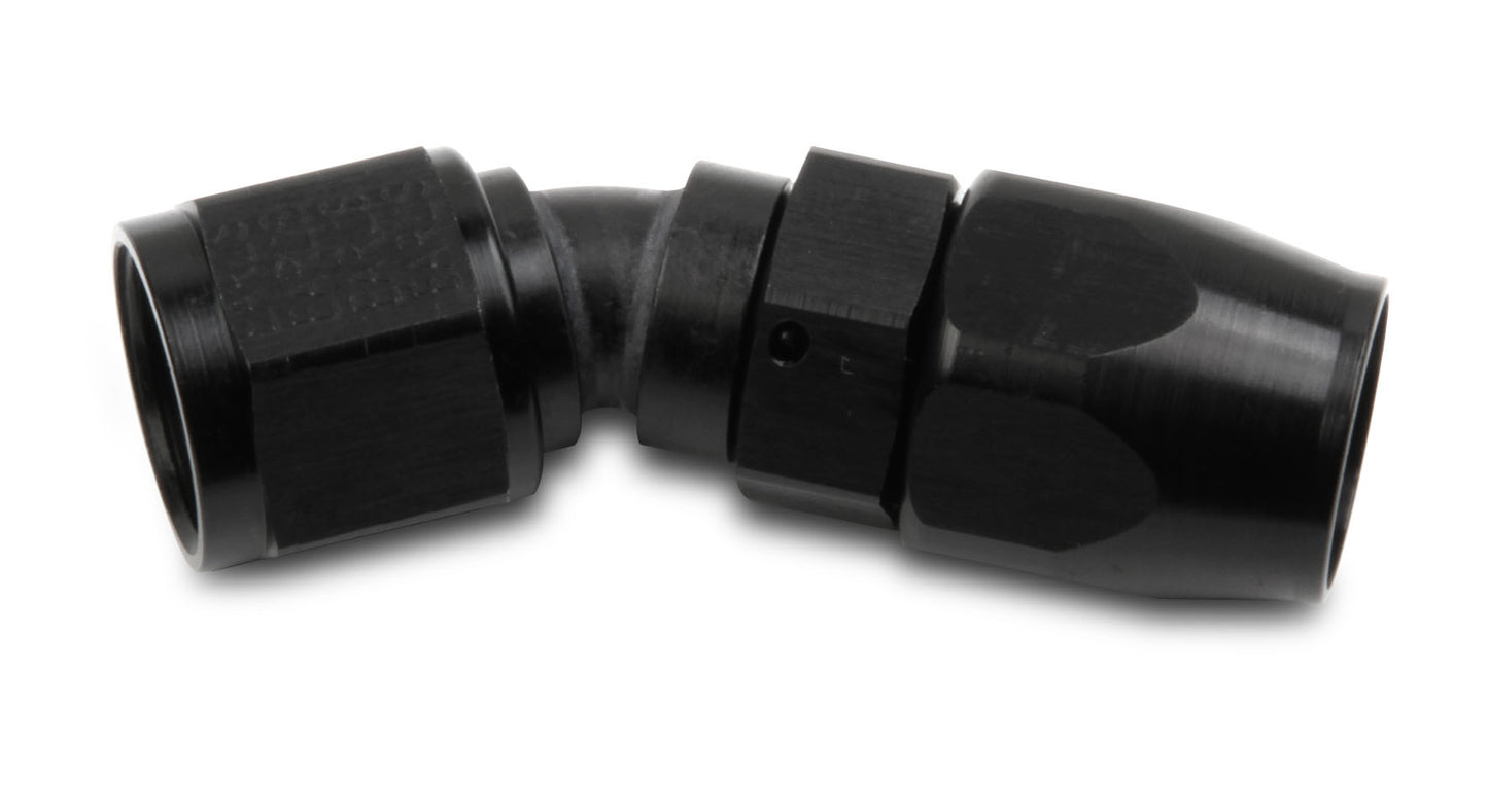 Fitting - Hose End - Ano-Tuff - Swivel-Seal - 30 Degree - 6 AN Hose to 6 AN Female Swivel - Aluminum - Black Anodized - Each