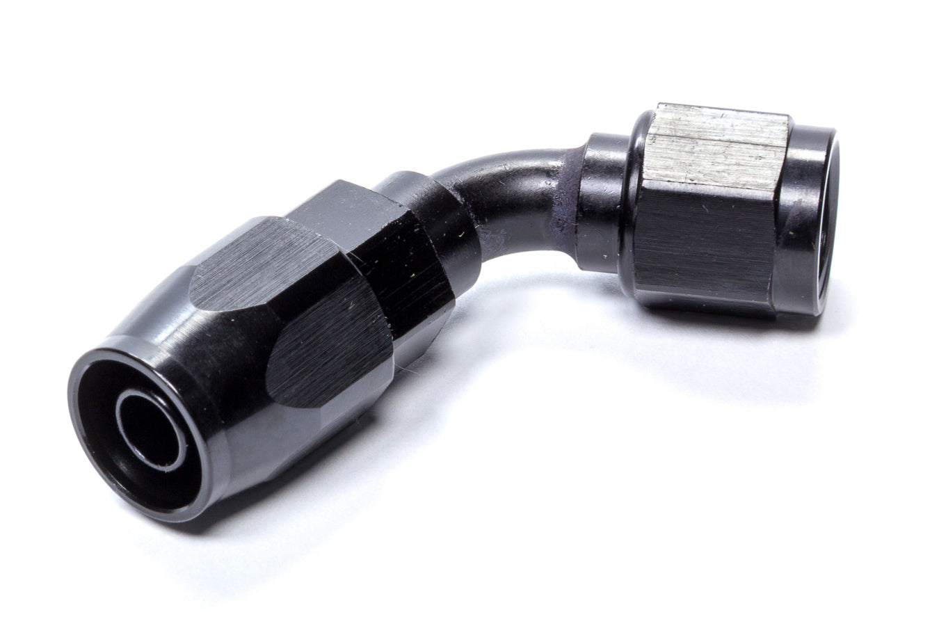 Fitting - Hose End - Ano-Tuff - Swivel-Seal - 60 Degree - 6 AN Hose to 6 AN Female Swivel - Aluminum - Black Anodized - Each