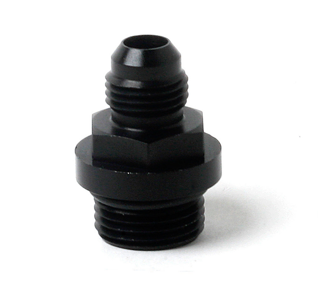 Fitting - Adapter - Straight - 8 AN Male to 3/4-16 in Male - Aluminum - Black Anodized - Each