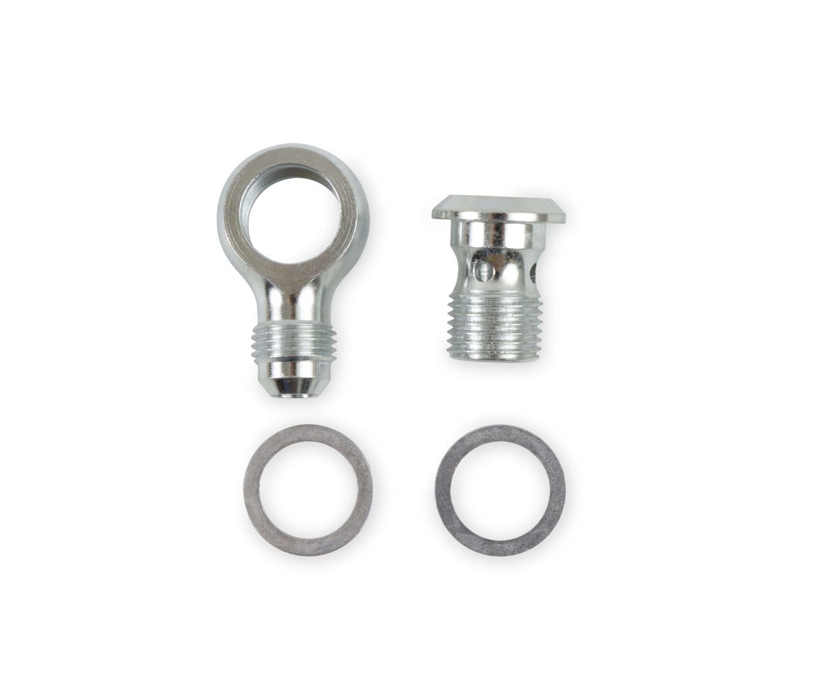 Fitting - Adapter - Straight - 6 AN Banjo Fitting to 16 mm x 1.50 Male - Aluminum - Natural - Each