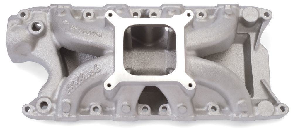 Intake Manifold - Victor JR. 302 - Square Bore - Single Plane - Aluminum - Natural - Small Block Ford - Each