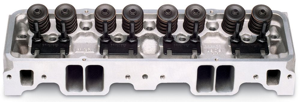 Cylinder Head - Performer - Assembled - 2.020 / 1.600 in Valve - 185 cc Intake - 70 cc Chamber - 1.460 in Springs - Straight Plug - Aluminum - Small Block Chevy - Each