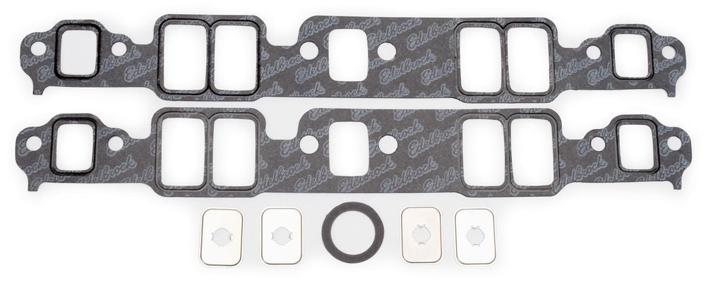 Intake Manifold Gasket - 0.06 in Thick - 1.28 x 2.09 in Rectangular Port - Composite - Small Block Chevy - Kit