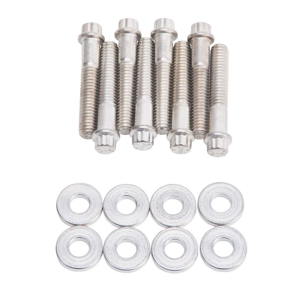 Intake Manifold Bolt Kit - 12 Point Head - Steel - Cadmium - Small Block Chevy - Kit