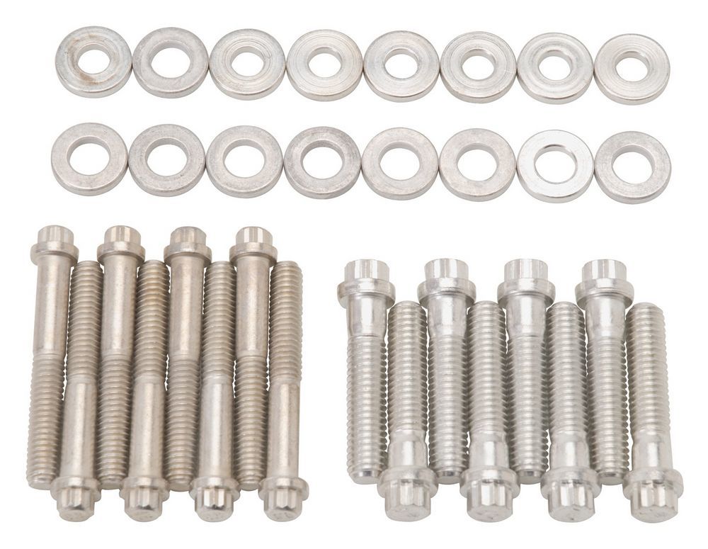 Intake Manifold Bolt Kit - 12 Point Head - Steel - Cadmium - Small Block Ford - Kit