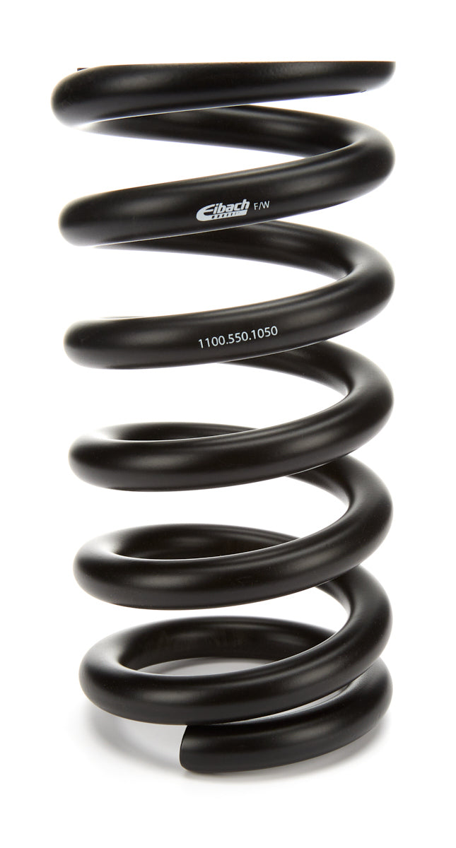 Coil Spring - Conventional - 5.5 in OD - 11 in Length - 1050 lb/in Spring Rate - Front - Steel - Black Powder Coat - Each