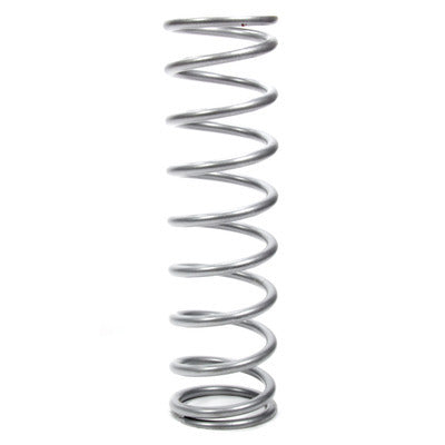 Coil Spring - Coil-Over - 3 in ID - 14 in Length - 600 lb/in Spring Rate - Steel - Silver Powder Coat - Each