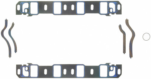 Intake Manifold Gasket - Printoseal - 0.06 in Thick - 1.28 x 2.1 in Rectangular Port - Composite - Small Block Ford - Kit