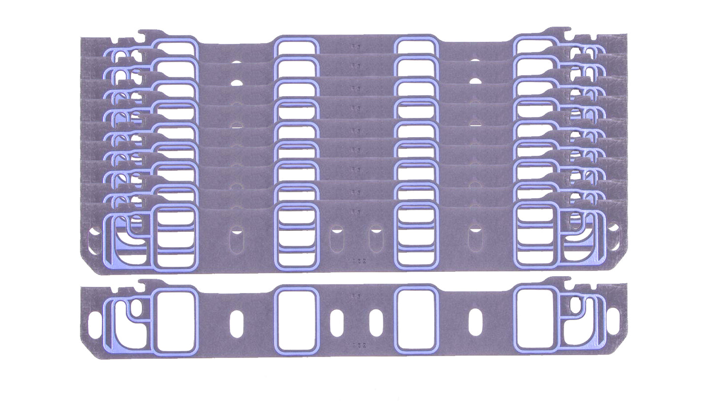 Intake Manifold Gasket - Printoseal - 0.06 in Thick - 1.28 x 2.1 in Rectangular Port - Composite - Small Block Ford - Set of 10