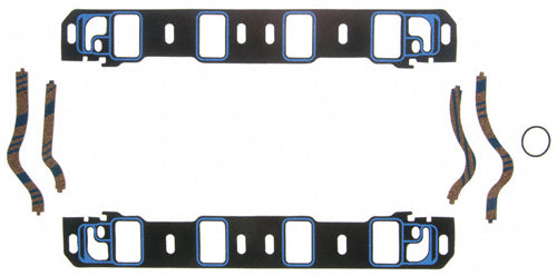 Intake Manifold Gasket - Printoseal - 0.065 in Thick - 1.28 x 2.1 in Rectangular Port - Steel Core Laminate - Small Block Ford - Kit