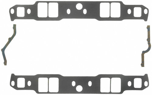Intake Manifold Gasket - 0.06 in Thick - 1.31 x 2.02 in Rectangular Port - Composite - 18 Degree Heads - Small Block Chevy - Kit