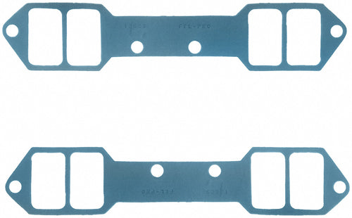 Intake Manifold Gasket - 0.06 in Thick - 1.25 x 2.15 in Rectangular Port - Steel Core Laminate - 18 Degree Heads - Small Block Chevy - Pair