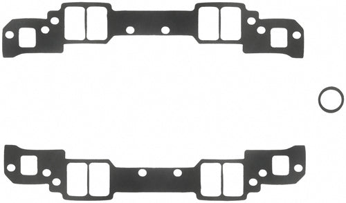 Intake Manifold Gasket - 0.12 in Thick - 1.25 x 2.15 in Rectangular Port - Composite - 18 Degree Heads - Small Block Chevy - Kit