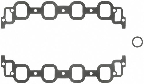 Intake Manifold Gasket - 0.06 in Thick - 1.6 x 2 in Rectangular Port - Composite - Splayed Valve Heads - Small Block Chevy - Kit