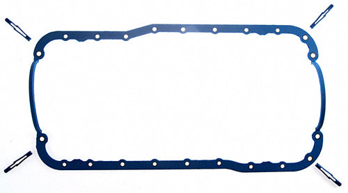 Oil Pan Gasket - 1-Piece - Steel Core Silicone Rubber - Small Block Ford - Kit