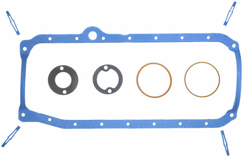 Oil Pan Gasket - 1-Piece - Plastic Core Silicone Rubber - Small Block Chevy - Kit
